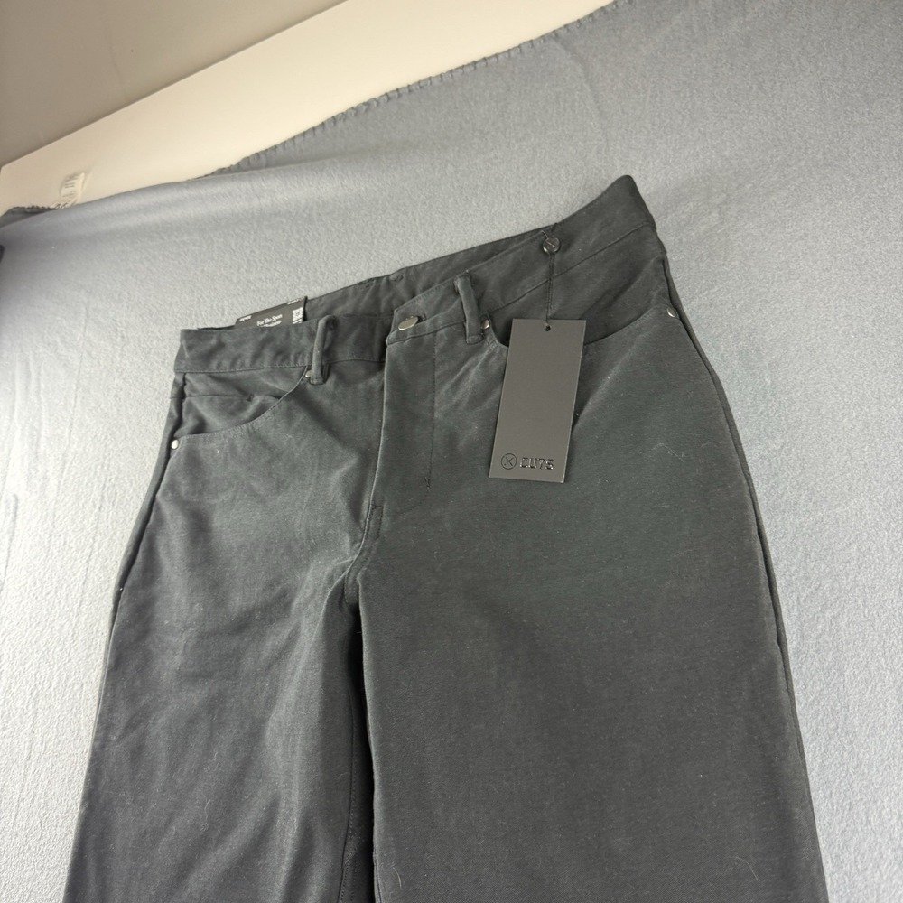 Cuts Clothing Pants Mens 32x30* Black Icon Pull On Slate Stretch Chino Flat NEW